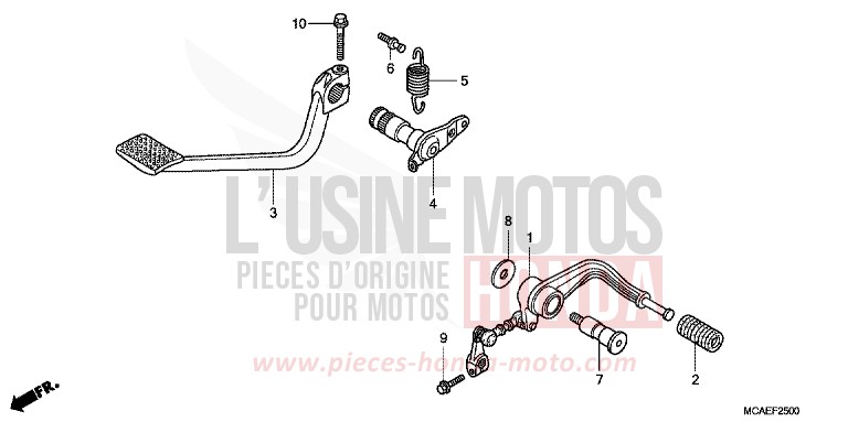 PEDAL von Goldwing BLOODSTONE RED METALLIC (R287) von 2009