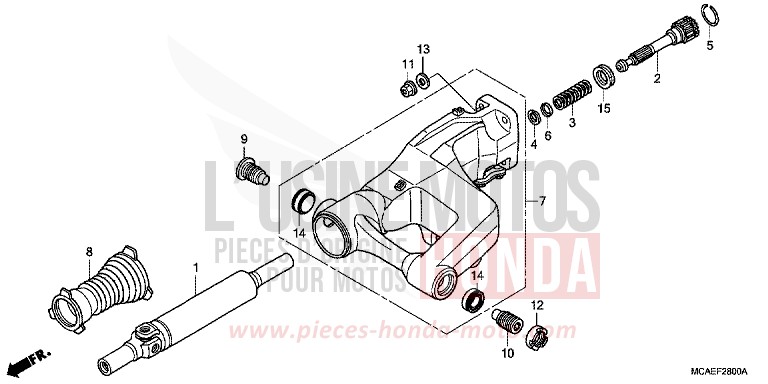 SCHWINGE von Goldwing BLOODSTONE RED METALLIC (R287) von 2009