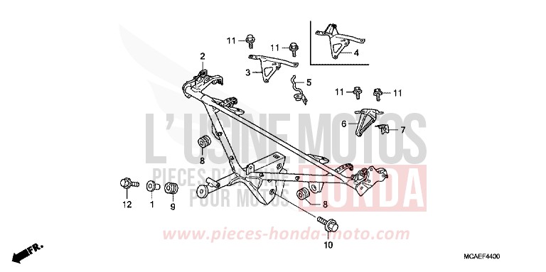 WINDLAUFSTREBE von Goldwing BLOODSTONE RED METALLIC (R287) von 2009