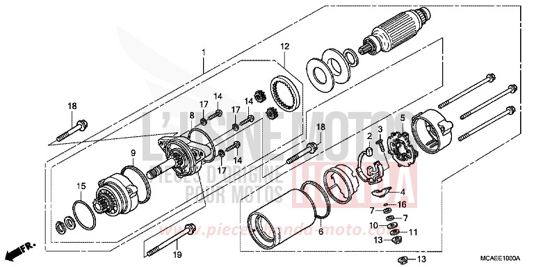 ANLASSER von Goldwing MONTEREY BLUE METALLIC (B205) von 2009