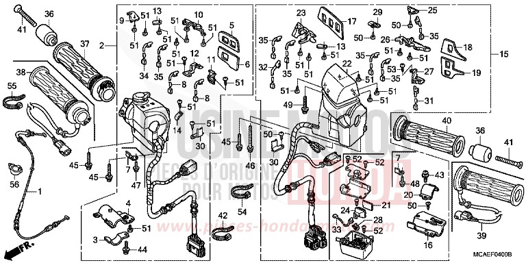 SCHALTERGRIFF von Goldwing MONTEREY BLUE METALLIC (B205) von 2009