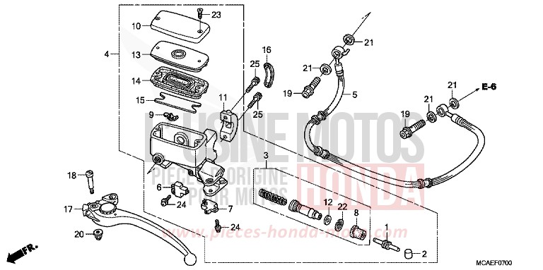 HAUPTKUPPLUNGSZYLINDER von Goldwing MONTEREY BLUE METALLIC (B205) von 2009
