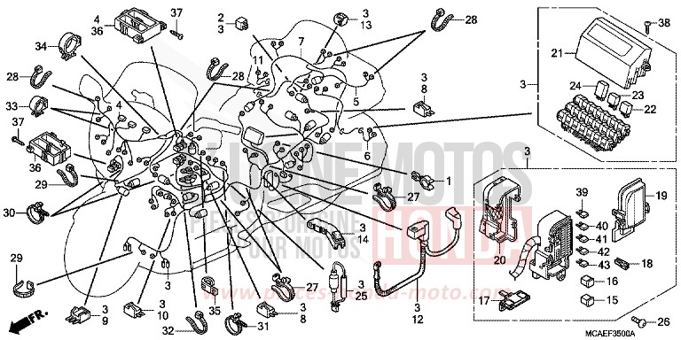 KABELBAUM (GL18009/A) von Goldwing MONTEREY BLUE METALLIC (B205) von 2009