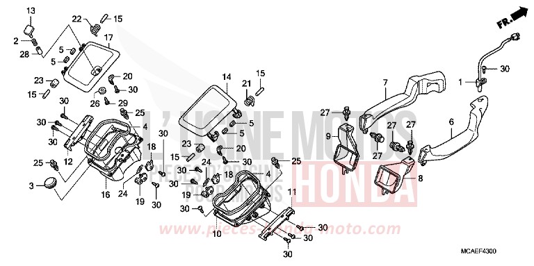 LUFTSCHACHT von Goldwing MONTEREY BLUE METALLIC (B205) von 2009
