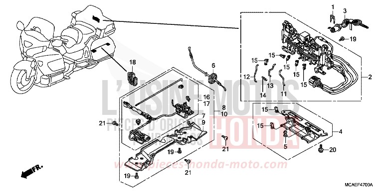 OEFFNEREINHEIT von Goldwing MONTEREY BLUE METALLIC (B205) von 2009