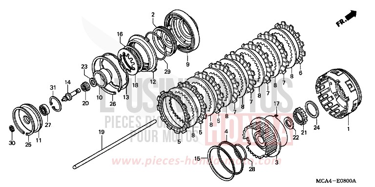 KUPPLUNG (GL1800A1/A2/A3) von Goldwing SCHWARZ (NH1) von 2001