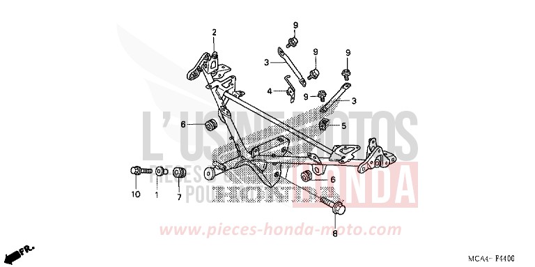 WINDLAUFSTREBE (GL1800A1/A2/A3/A4/A5) von Goldwing PEARL APOLLO BLUE (PB304) von 2001