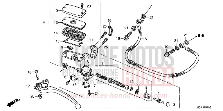 HAUPTKUPPLUNGSZYLINDER von Goldwing PEARL APOLLO BLUE (PB304) von 2002