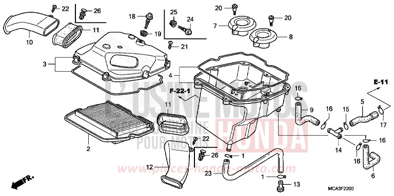 LUFTFILTER von Goldwing DURANGO RED METALLIC (R274) von 2003