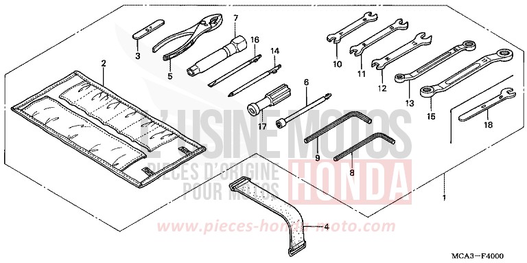 WERKZEUGE von Goldwing STREAM SILVER METALLIC (NH469) von 2003