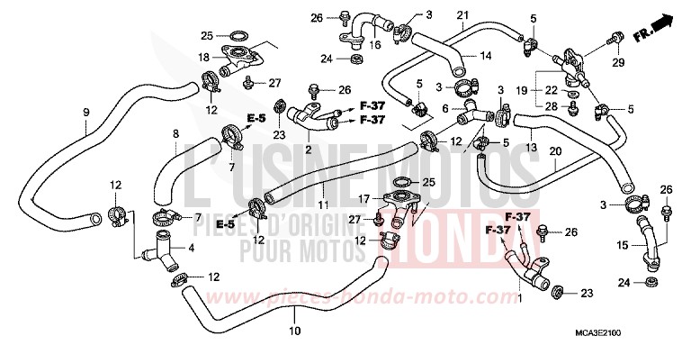 WASSERROHR von Goldwing DURANGO RED METALLIC (R274) von 2004