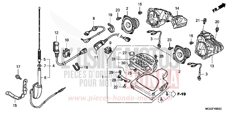 RADIO (1) von Goldwing DURANGO RED METALLIC (R274) von 2004
