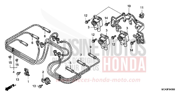 ZUENDSPULE (GL1800A1/A2/A3/A4/A5) von Goldwing STREAM SILVER METALLIC (NH469) von 2004
