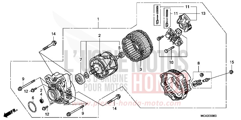 GENERATOR von Goldwing ARCTIC WHITE (NHA29) von 2005