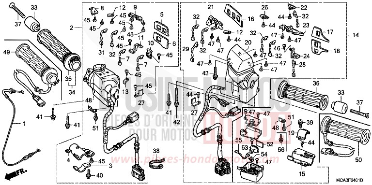 SCHALTERGRIFF (GL1800A4/A5) (GL18006/7/8) von Goldwing BILLET SILVER METALLIC (NHA27) von 2005