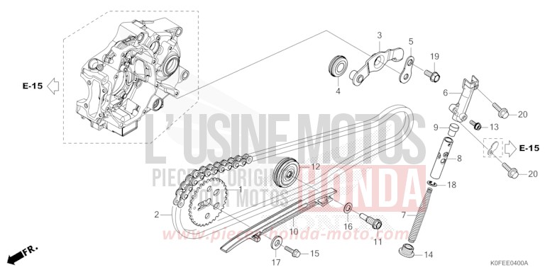 NOCKENWELLENKETTE/SPANNVORRICHTUNG von Monkey MILLENNIUM RED 2 (R408) von 2025