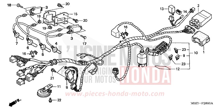 KABELBAUM (CB600F2) von Hornet SCHWARZ (NH1) von 2002