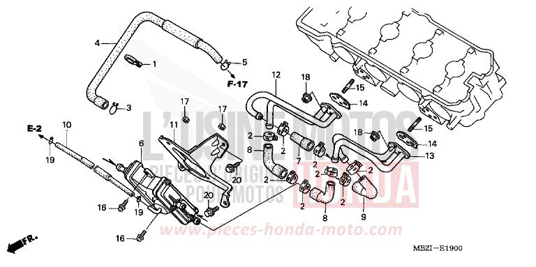 LUFTANSAUGVENTIL von Hornet CANDY XENON BLUE (PB324) von 2002