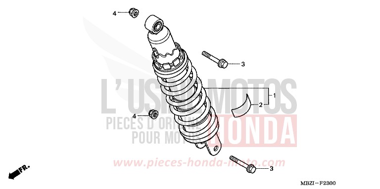 KISSEN, HINTEN (CB600F2/F22) von Hornet PEARL FLASH YELLOW (Y163) von 2002