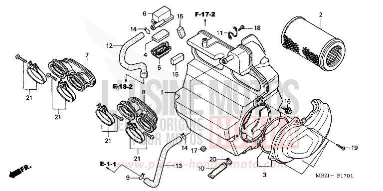 LUFTFILTER (CB600F3/4/5/6) von Hornet PEARL COOL WHITE (NHA16) von 2003