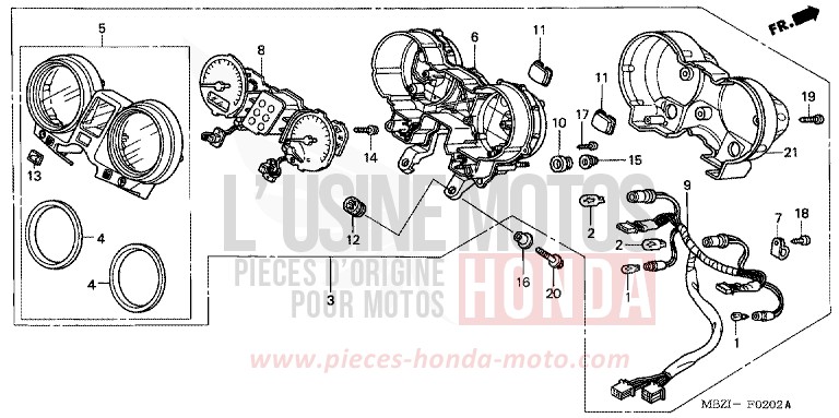 MESSGERAET (CB600F3/4) von Hornet MAT PLUTONIUM SILVER METALLIC (NH381) von 2004