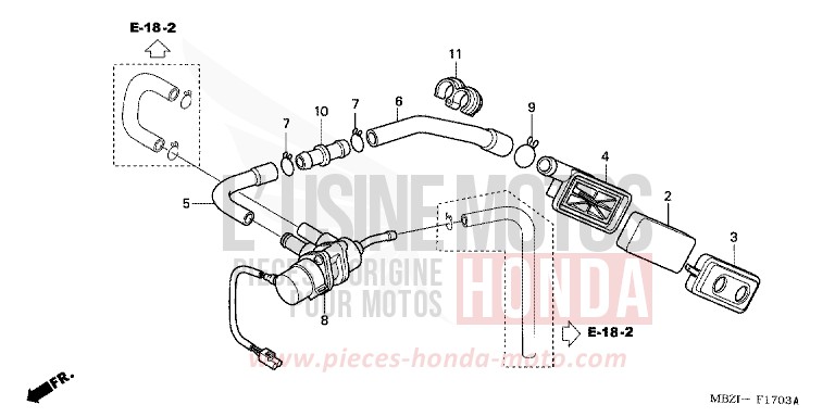 ZUSATZ-LUFTFILTER von Hornet MAT PLUTONIUM SILVER METALLIC (NH381) von 2004