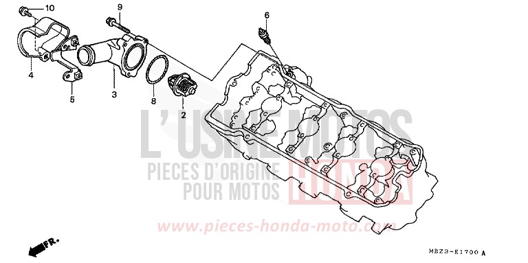 THERMOSTAT von Hornet PEARL SHINING YELLOW (Y124) von 2000