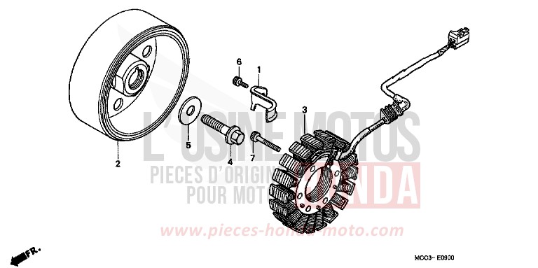 GENERATOR von CB1100SF SCHWARZ (NH1) von 2001
