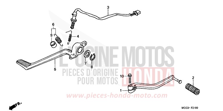 BREMSPEDAL/SCHALTPEDAL von CB1100SF SCHWARZ (NH1) von 2001