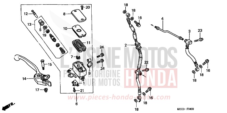 VORDERRADBREMSE von CB1100SF CANDY TAHITIAN BLUE (PB215) von 2001