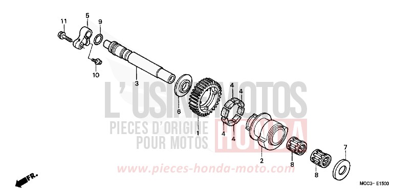 AUSGLEICHER von CB1100SF PEARL FLASH YELLOW (Y163) von 2001