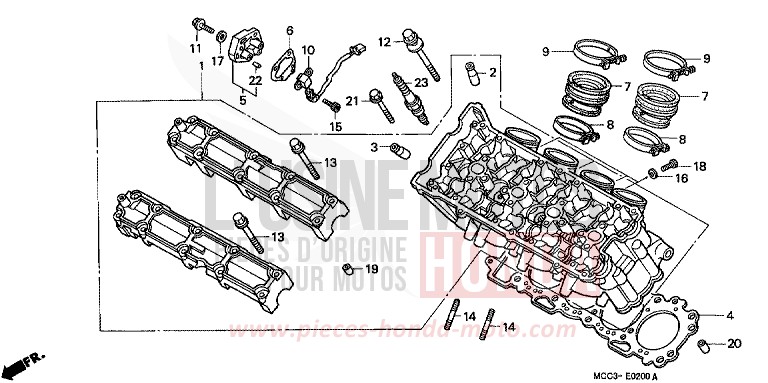 ZYLINDERKOPF von CB1100SF MUTE BLACK METALLIC (NH359) von 2000