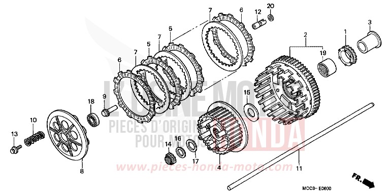 KUPPLUNG von CB1100SF MUTE BLACK METALLIC (NH359) von 2000