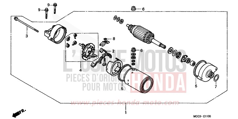 ANLASSER von CB1100SF MUTE BLACK METALLIC (NH359) von 2000