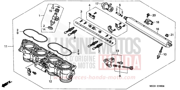 DROSSELKLAPPENGEHAEUSE von CB1100SF MUTE BLACK METALLIC (NH359) von 2000