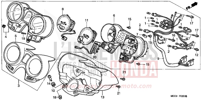 MESSGERAET von CB1100SF MUTE BLACK METALLIC (NH359) von 2000