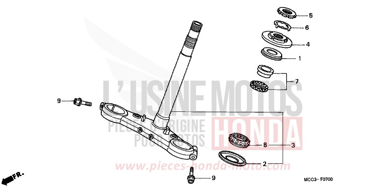 LENKSCHAFT von CB1100SF MUTE BLACK METALLIC (NH359) von 2000