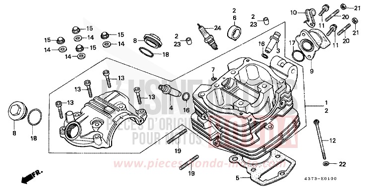 ZYLINDERKOPF von XL125S SCHWARZ (NH1) von 1981