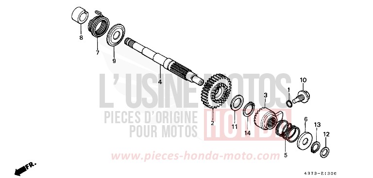 KICKSTARTERSPINDEL von XL125S CERAMIC WHITE (NH24) von 1981