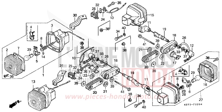 BLINKER (5) von XL125S CERAMIC WHITE (NH24) von 1981
