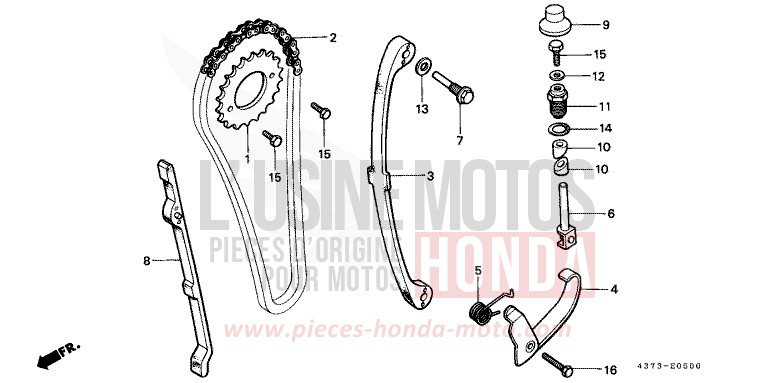 NOCKENWELLENKETTE/SPANNVORRICHTUNG von XL125S CORTINA WHITE (NH111) von 1981