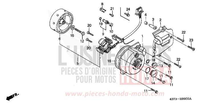 KURBELGEHAEUSEDECKEL, L./ GENERATOR von XL125S CORTINA WHITE (NH111) von 1981