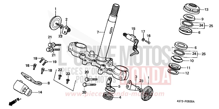 LENKSCHAFT von XL125S CORTINA WHITE (NH111) von 1981