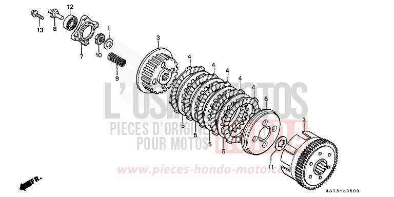 KUPPLUNG von XL125S FIGHTING RED (R134) von 1981