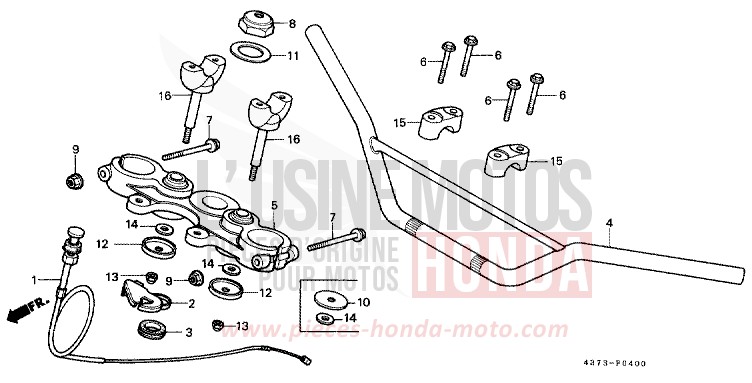ROHRGRIFF (AUSSER XL125SA,B,C-CM) von XL125S FIGHTING RED (R134) von 1981