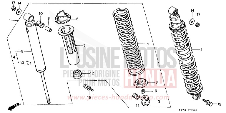 KISSEN, HINTEN von XL125S FIGHTING RED (R134) von 1981
