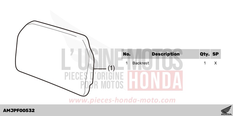 BACKREST von X-ADV MAT GOLDFINCH YELLOW (Y242) von 2025