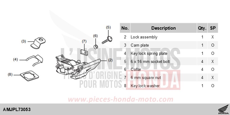 KIT,TOP BOX LOCK von X-ADV MAT GOLDFINCH YELLOW (Y242) von 2025