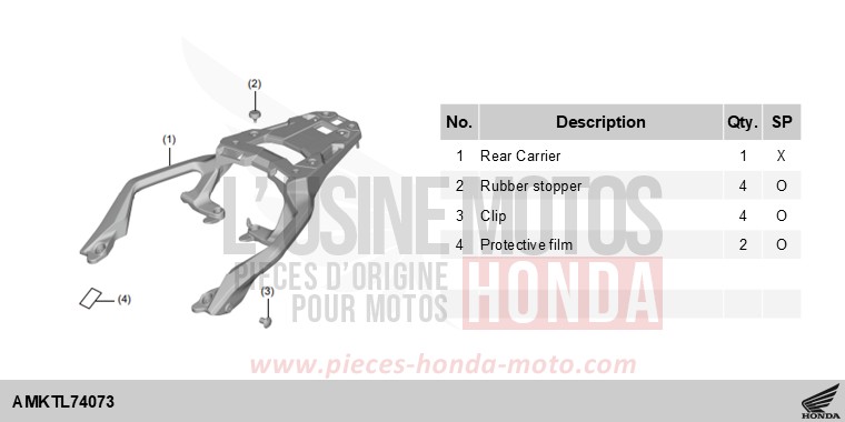 KIT,RR CARRIER (AL) *NH460M* von X-ADV MAT GOLDFINCH YELLOW (Y242) von 2025
