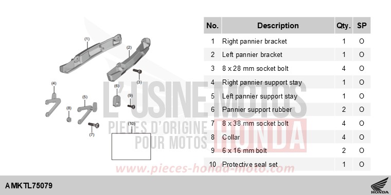 KIT,PANNIER SUPPORT STAY von X-ADV MAT GOLDFINCH YELLOW (Y242) von 2025